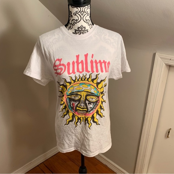 SUBLIME White T-shirt with Sun Logo size medium - Picture 1 of 5